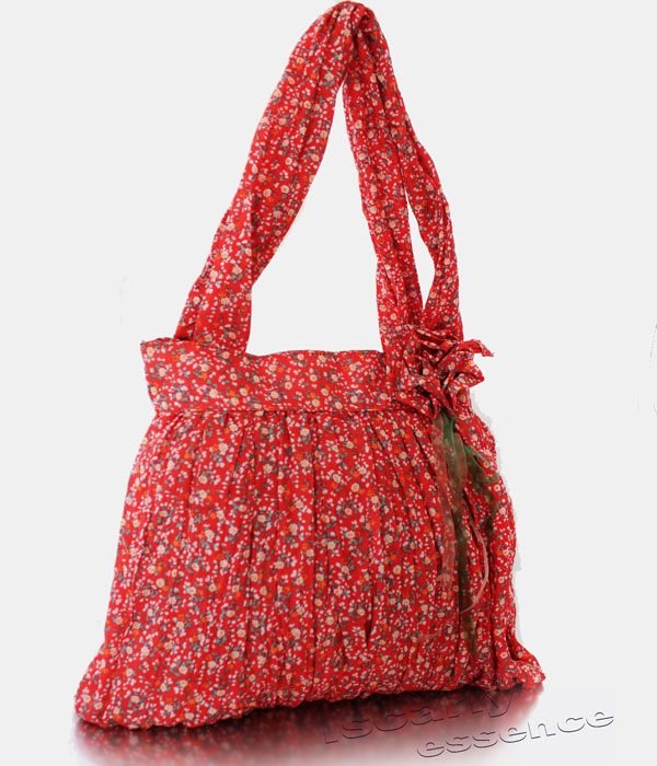 Bolso de tela con rosa