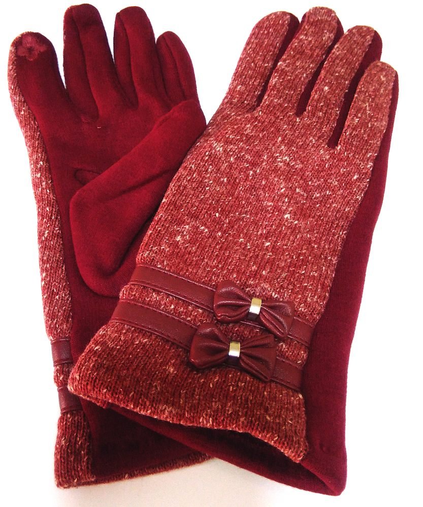 Guantes crochet y gamuza Guantes crochet y gamuza