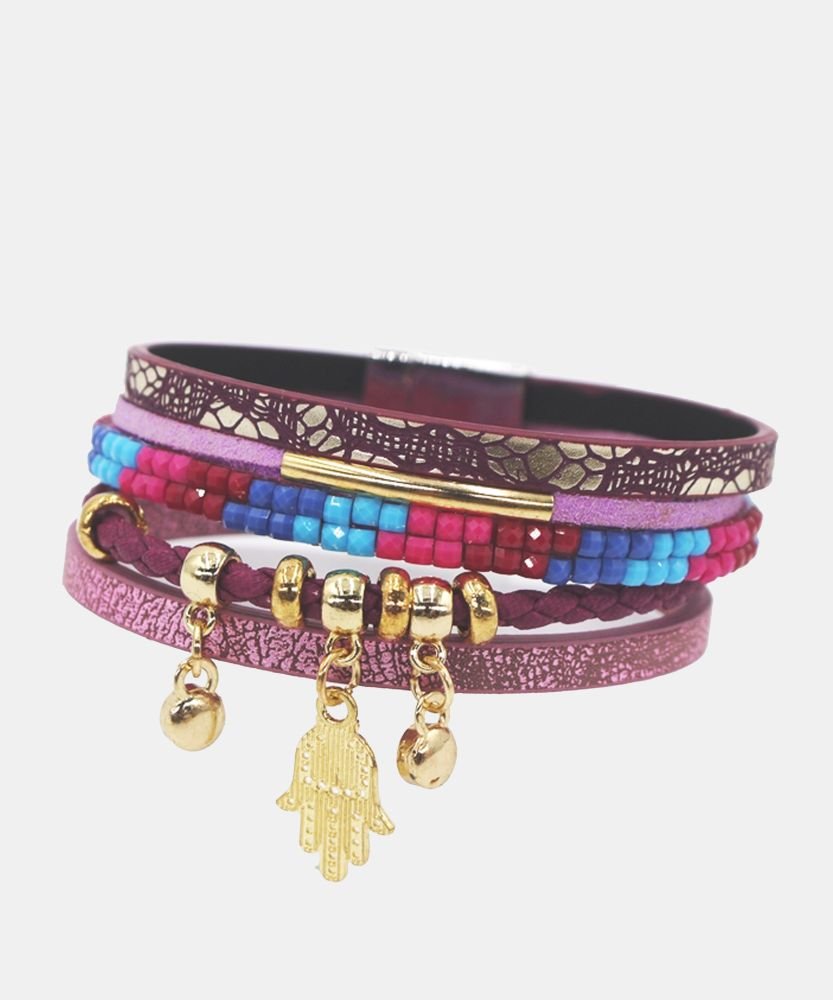 Pulsera multilineas dije mano
