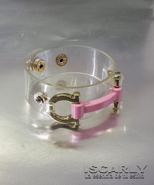 Pulsera silicona herradura dorada