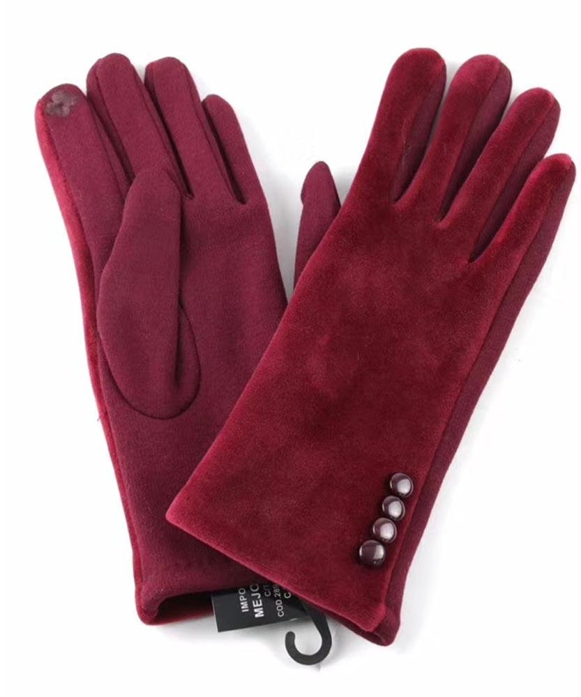 Guantes aterciopelado con dedo touch para móvil Guantes aterciopelado con dedo touch para móvil