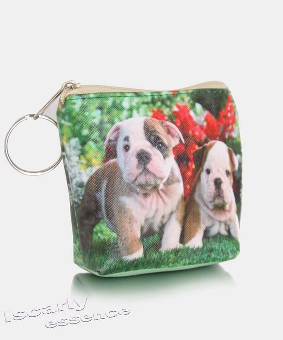 Monedero estampado perros