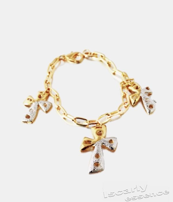 Pulsera Cruz gold-filled