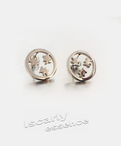 Pendientes de acero Teddy Bear