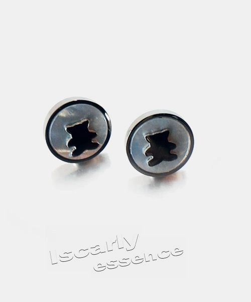 Pendientes de acero Teddy Bear