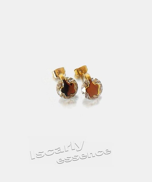 Pendientes de acero Little Flower