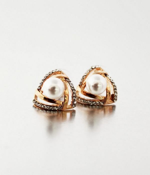 Pendientes con abalorio y brillos