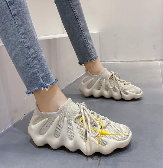 (imagen de) Zapatilla tipo calcetín suela ondulada upper knit