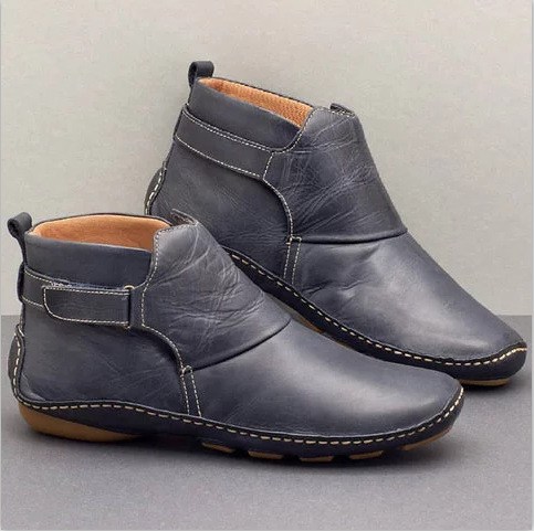 Botín casual de piel suave con ajuste f…