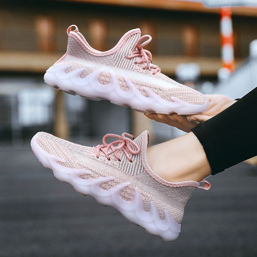 (imagen de) Zapatilla deportiva de tejido jaspeado con suela translúcida esculpida