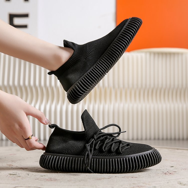 (imagen de) Zapatilla calcetín knit con suela estriada