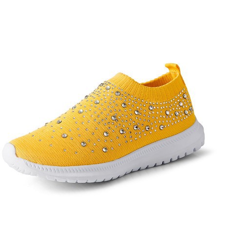 (imagen de) Zapatilla slip-on con strass y tejido elástico