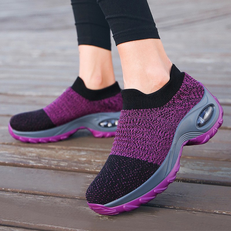 (imagen de) Zapatilla slip-on con cámara de aire y empeine tipo calcetín