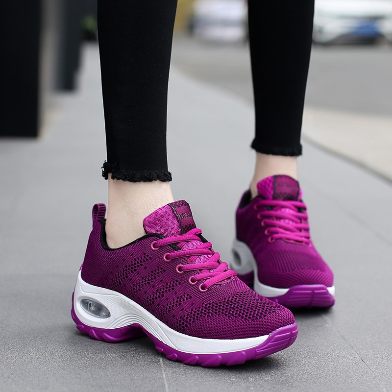 Platform Knit Sneaker with Visible Air Cushion (image for) Platform Knit Sneaker with Visible Air Cushion