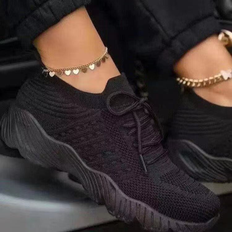 (imagen de) Zapatilla deportiva tipo calcetín de punto con suela chunky