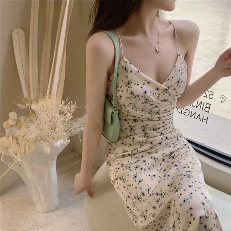 Vestido midi ceñido estampado floral (imagen de) Vestido midi ceñido estampado floral