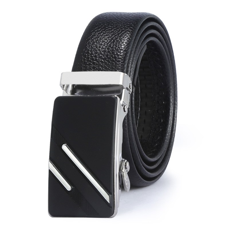 (image for) Ratchet Belt with Rectangular Buckle and Metal Accents