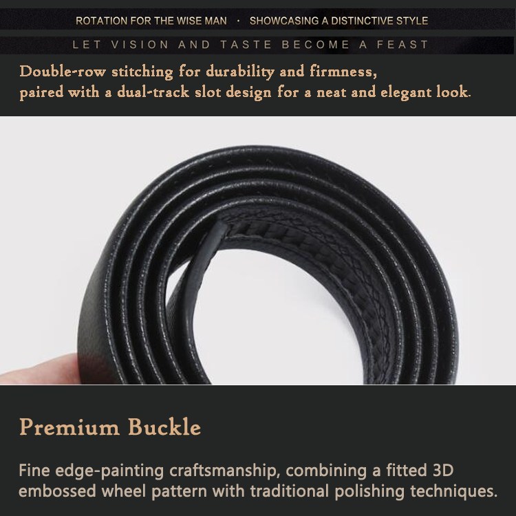 (image for) Ratchet Belt with Rectangular Buckle and Metal Accents