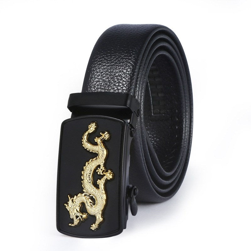 (image for) Men's Belt with Dragon Metal Buckle