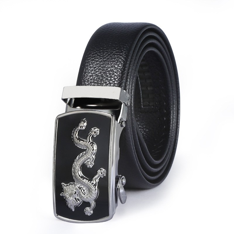 (image for) Men's Belt with Dragon Metal Buckle