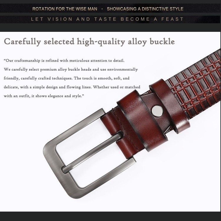 (image for) Textured belt with matte alloy buckle