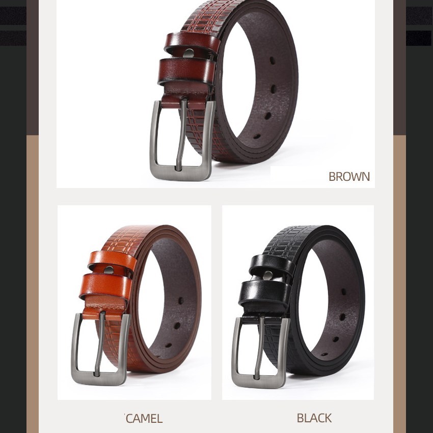 (image for) Textured belt with matte alloy buckle