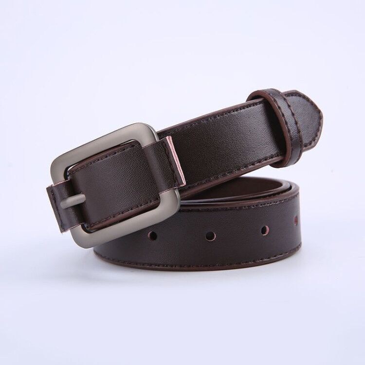 (image for) Black classic belt with matte rectangular buckle