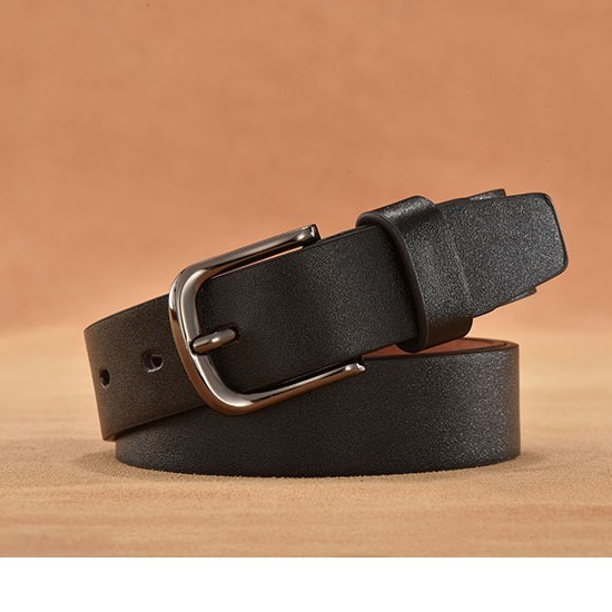 (image for) Classic smooth belt with rounded metal buckle