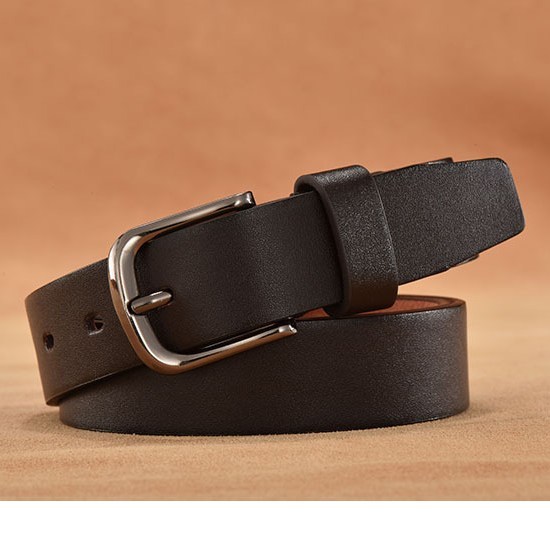 (image for) Classic smooth belt with rounded metal buckle