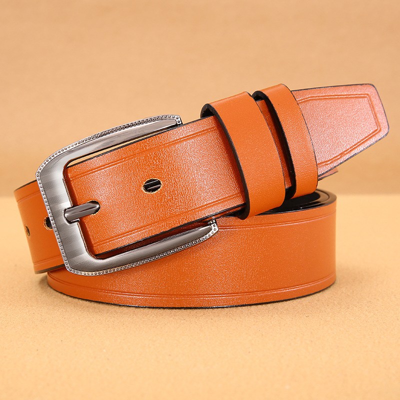 (image for) Classic belt with metal buckle and smooth finish