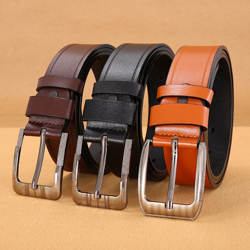 (image for) Classic belt with metal buckle and smooth finish