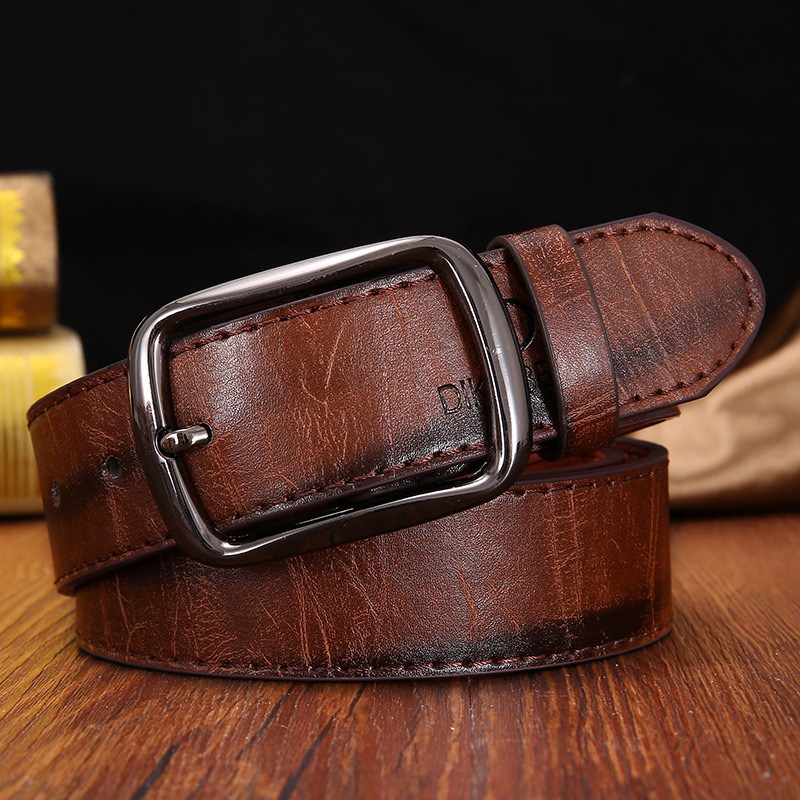 (image for) Classic Distressed-Style Belt with Metal Buckle