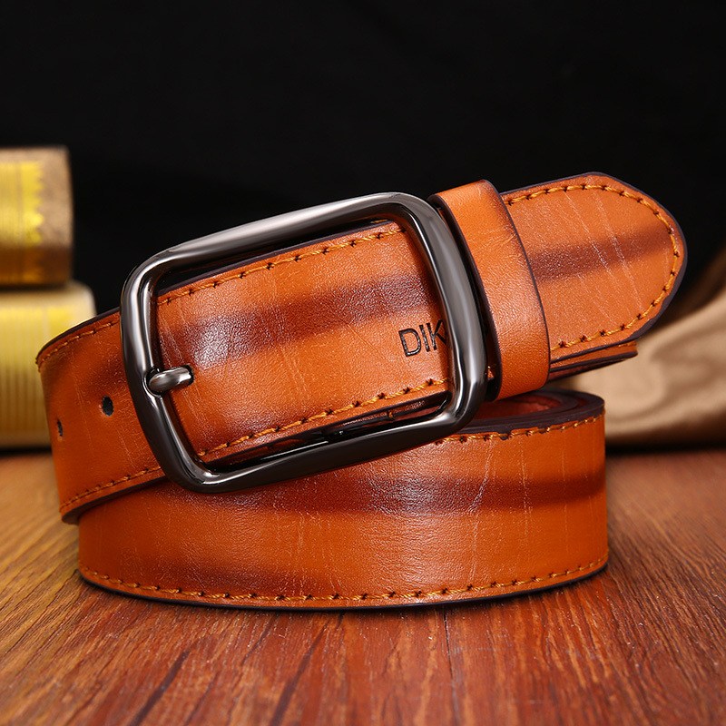 (image for) Classic Distressed-Style Belt with Metal Buckle