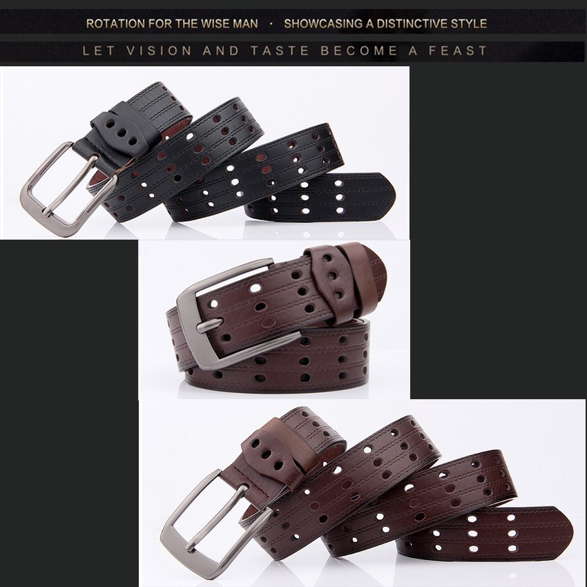 (image for) Perforated belt with metal buckle