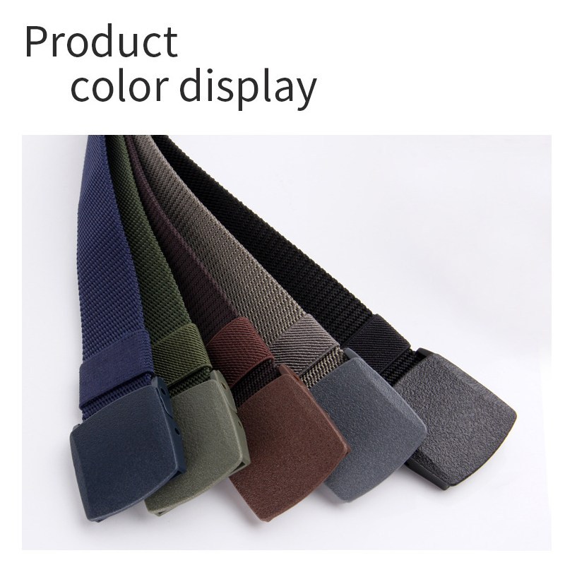 (image for) Lightweight Woven Belt with Textured Buckle