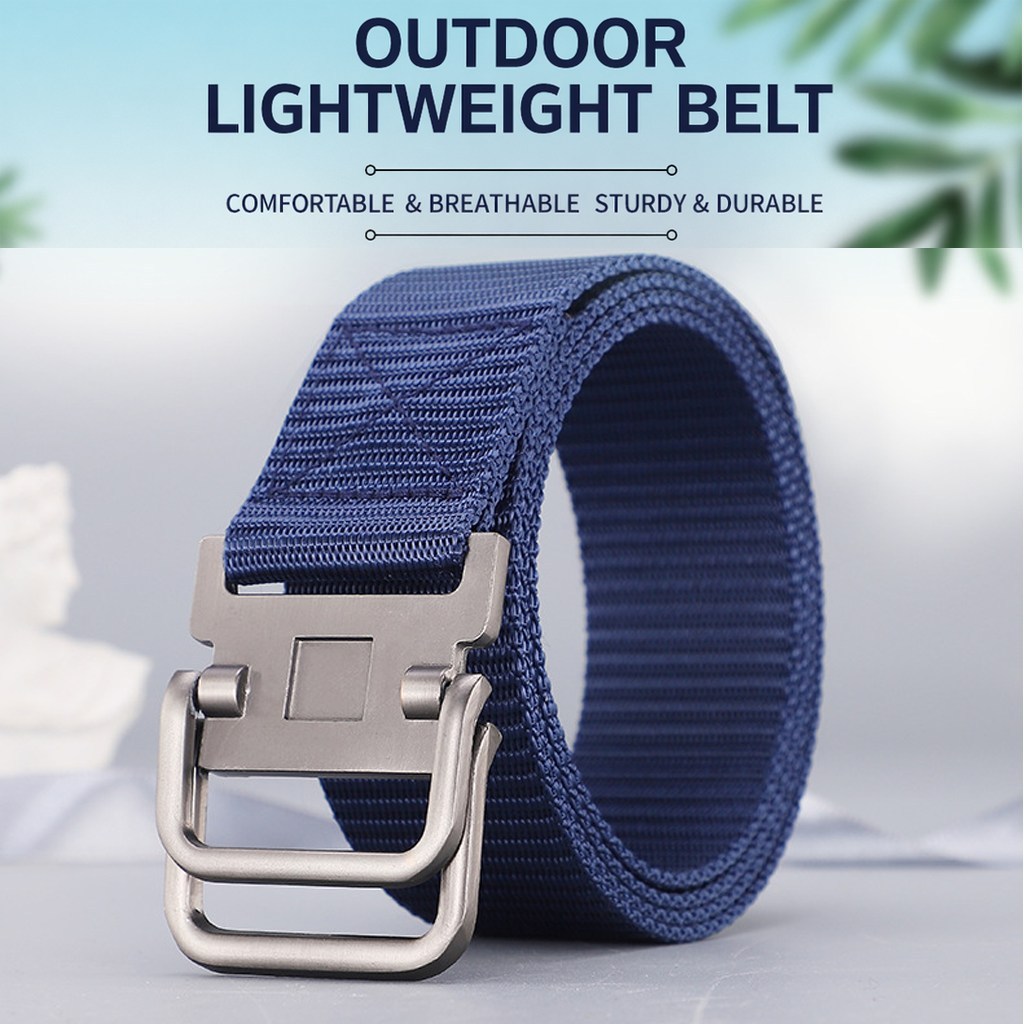 (image for) Lightweight Webbing Belt with Metal Buckle