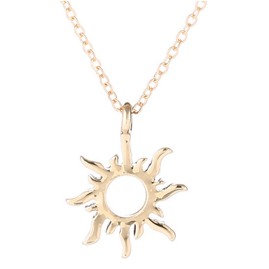 (imagen de) Collar sol estilizado tono dorado