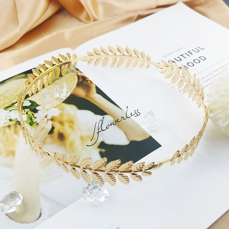(image for) Laurel-style metal headband with metallic finish