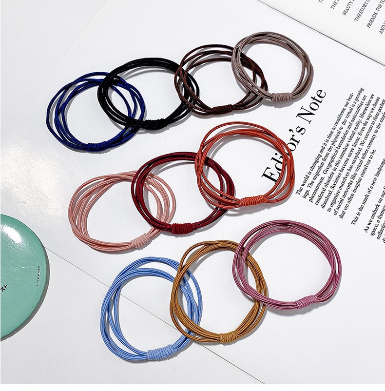 (imagen de) Pack de gomas elásticas para cabello con nudo central