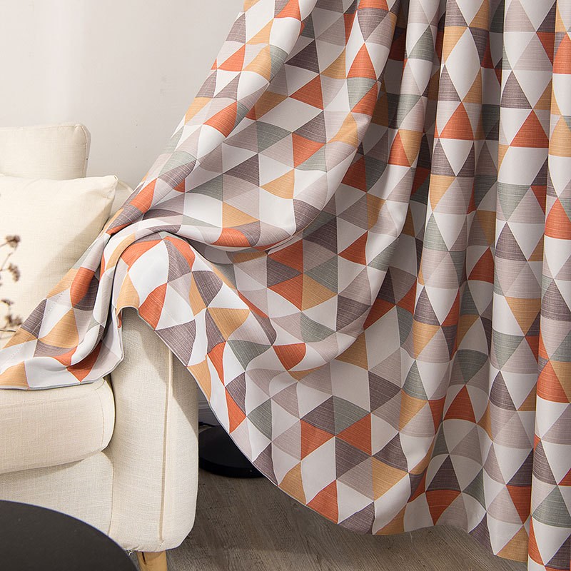 (image for) Geometric Triangle Curtain with Eyelet Header
