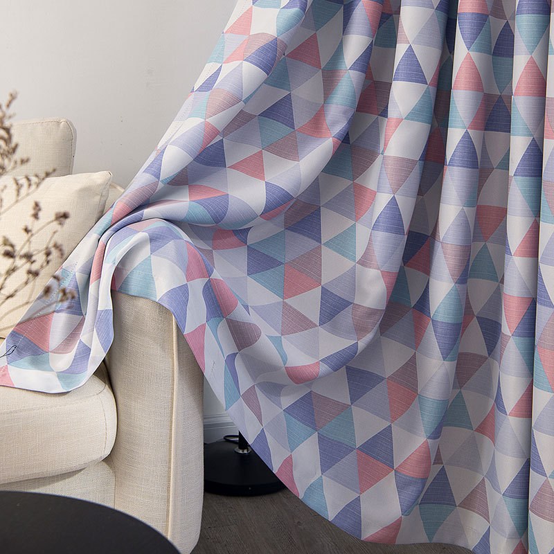 (image for) Geometric Triangle Curtain with Eyelet Header