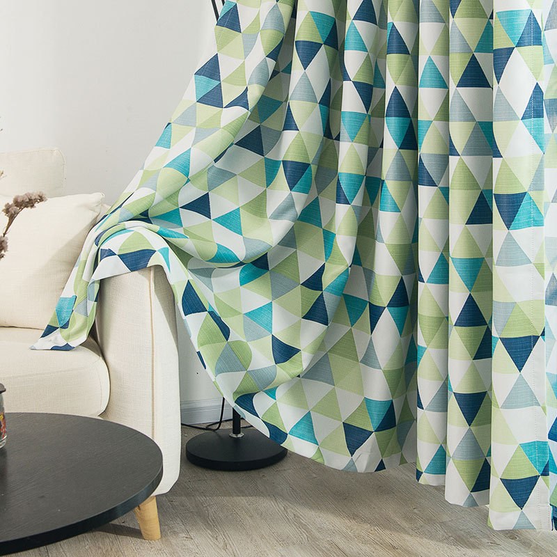 (image for) Geometric Triangle Curtain with Eyelet Header