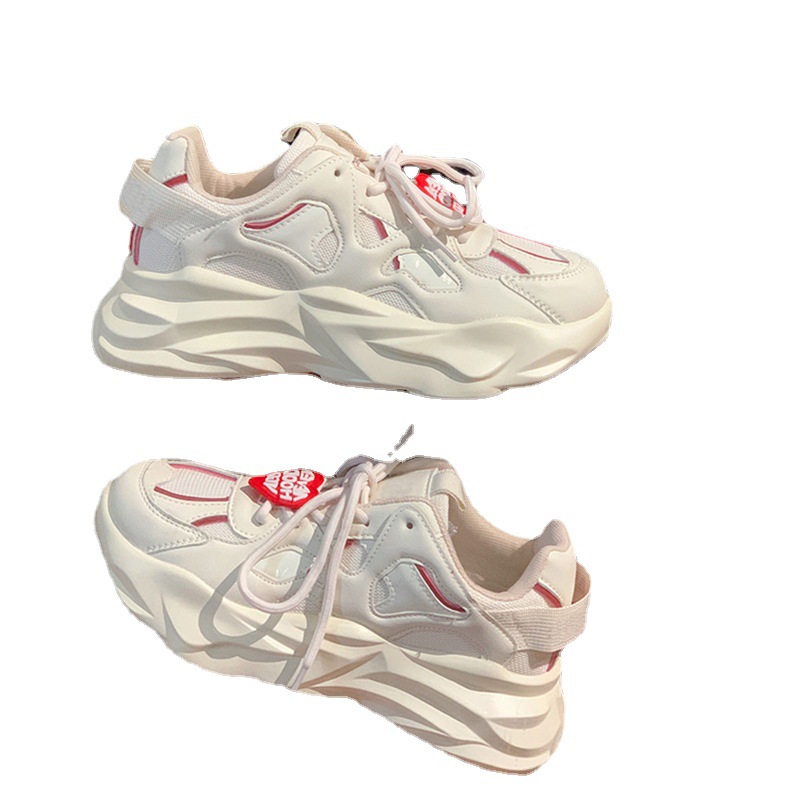 Chunky Platform Sneaker with Pink Accents (image for) Chunky Platform Sneaker with Pink Accents