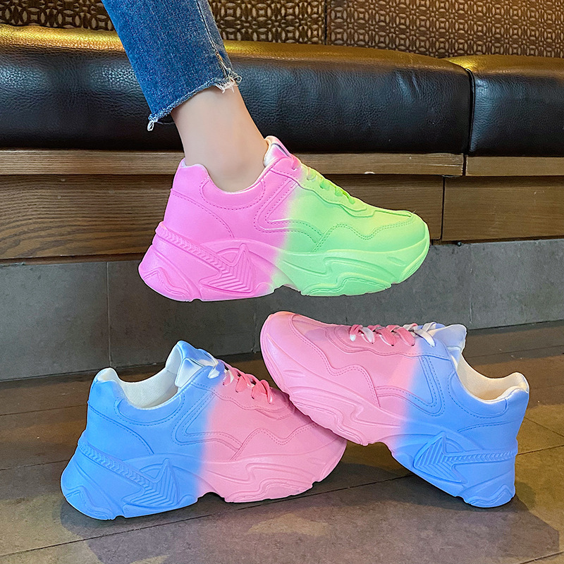 Chunky gradient sneakers with platform sole (image for) Chunky gradient sneakers with platform sole