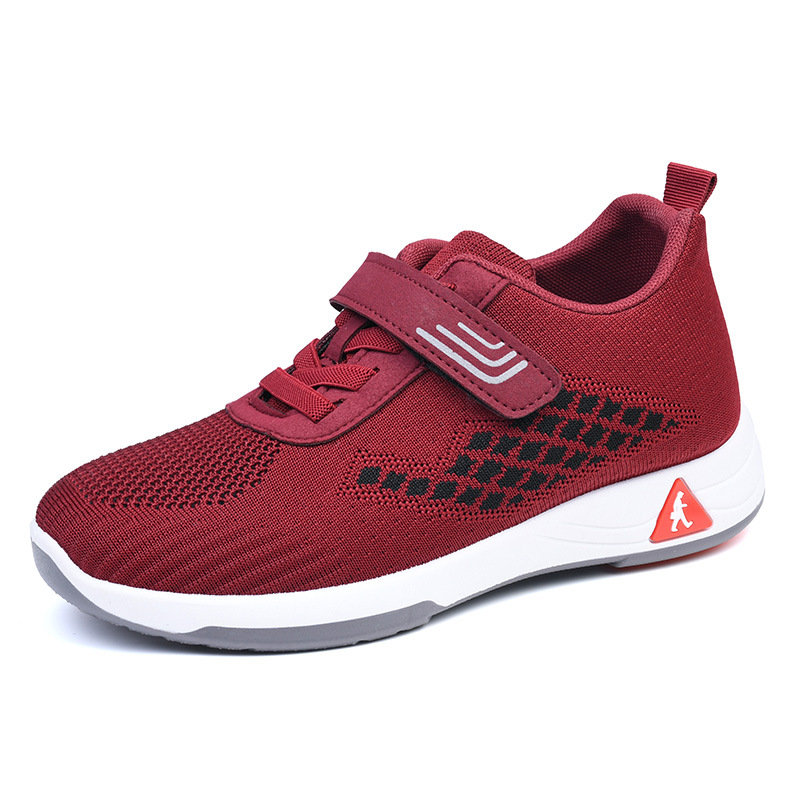 Knit sneaker with hook-and-loop strap (image for) Knit sneaker with hook-and-loop strap