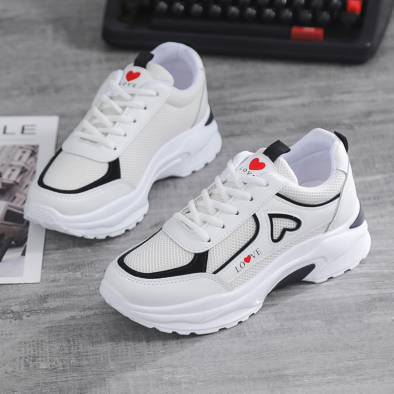 (image for) Chunky sneaker with heart detail and mesh upper