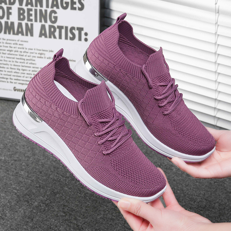 (image for) Knit Slip-On Platform Sneaker with Metallic Heel
