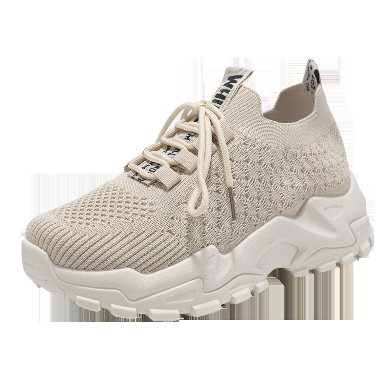 Knit sock sneaker with chunky track sole (image for) Knit sock sneaker with chunky track sole