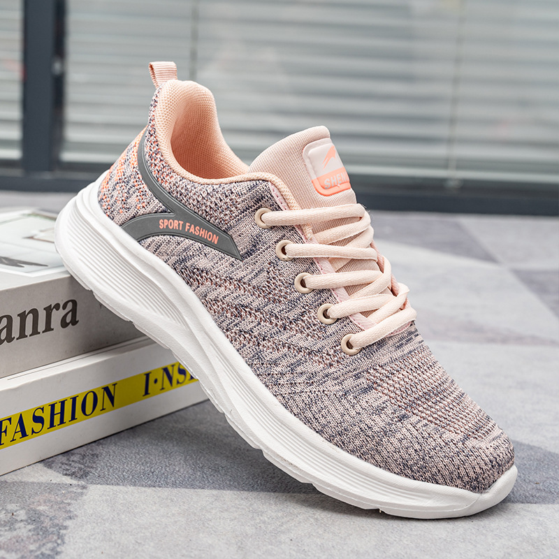 Zapatilla deportiva tejido jaspeado con suela acolchada (imagen de) Zapatilla deportiva tejido jaspeado con suela acolchada