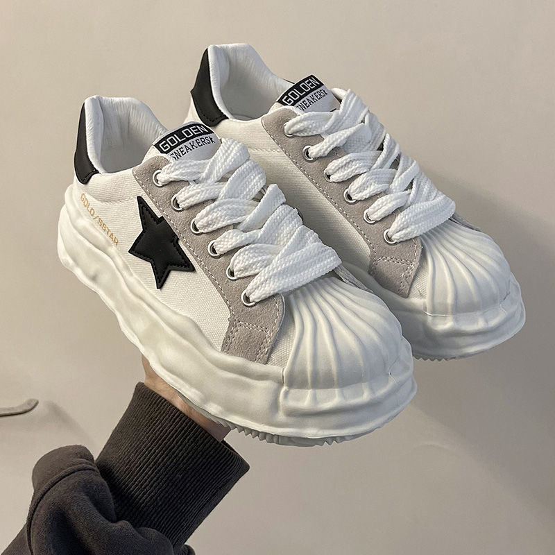 Chunky sneaker with molded toe and star detail (image for) Chunky sneaker with molded toe and star detail